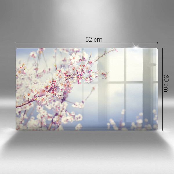 Herdabdeckplatte glas Blühender Baum