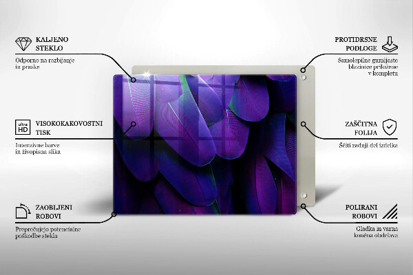 Herdabdeckplatte glas Neonfedern