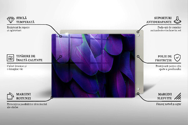 Herdabdeckplatte glas Neonfedern