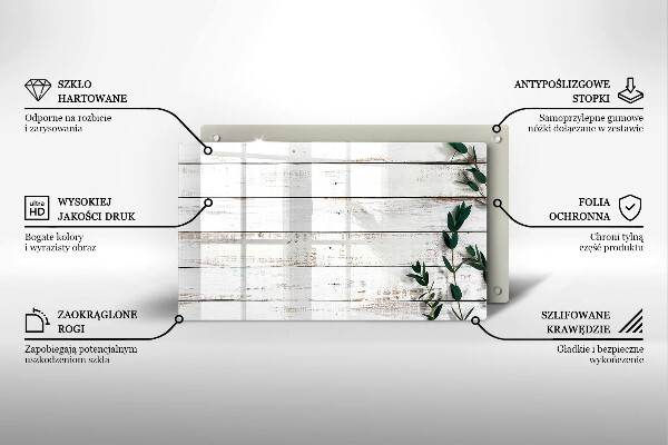 Herdabdeckplatte glas Alte Bretter und Blätter