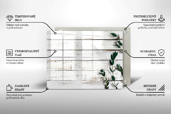 Herdabdeckplatte glas Alte Bretter und Blätter