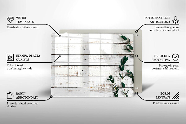 Herdabdeckplatte glas Alte Bretter und Blätter