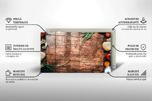 Herdabdeckplatte glas Küchenbrett aus Holz
