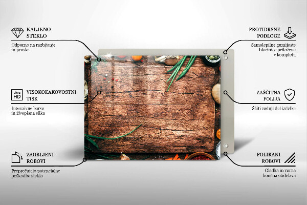 Herdabdeckplatte glas Küchenbrett aus Holz