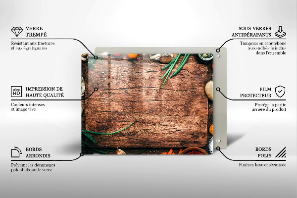 Herdabdeckplatte glas Küchenbrett aus Holz