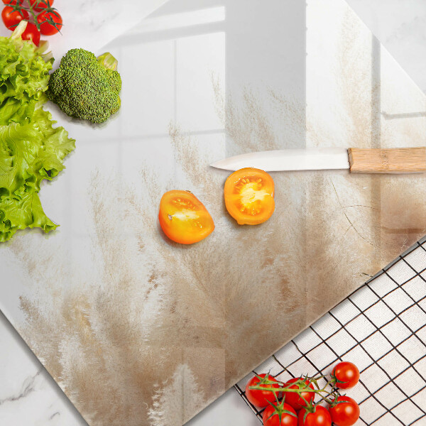 Herdabdeckplatte glas Pampasgras