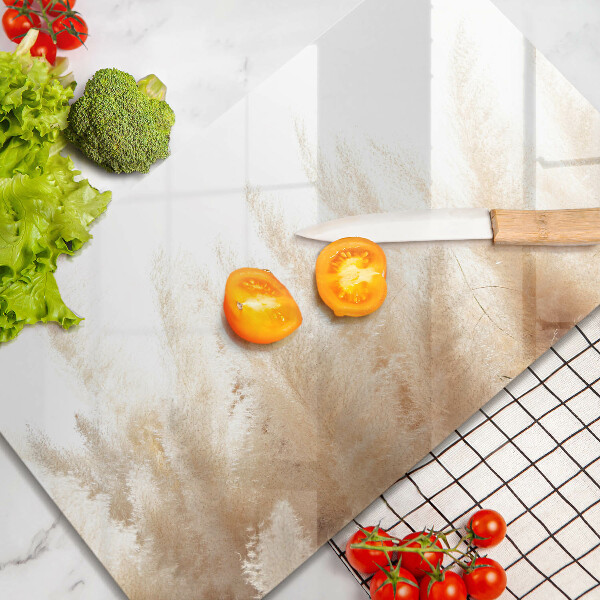 Herdabdeckplatte glas Pampasgras