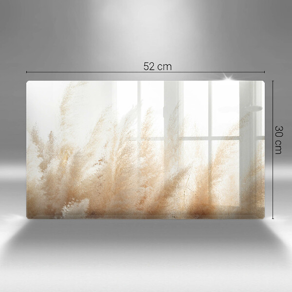 Herdabdeckplatte glas Pampasgras