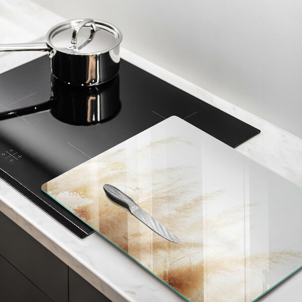 Herdabdeckplatte glas Pampasgras