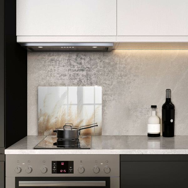 Herdabdeckplatte glas Pampasgras