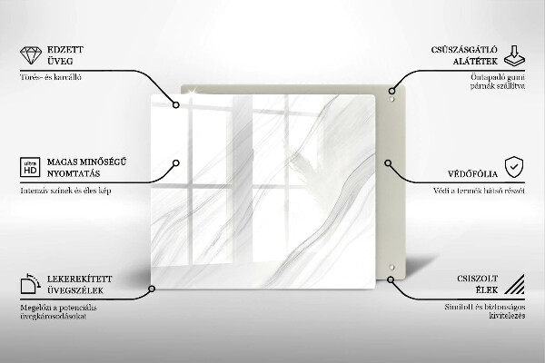Ceranfeldabdeckung Zarter Marmor