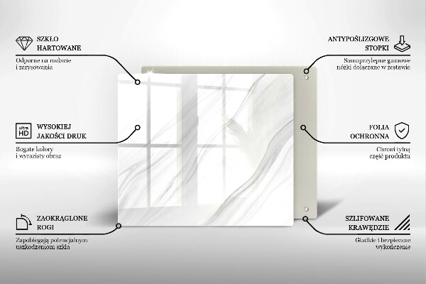 Ceranfeldabdeckung Zarter Marmor