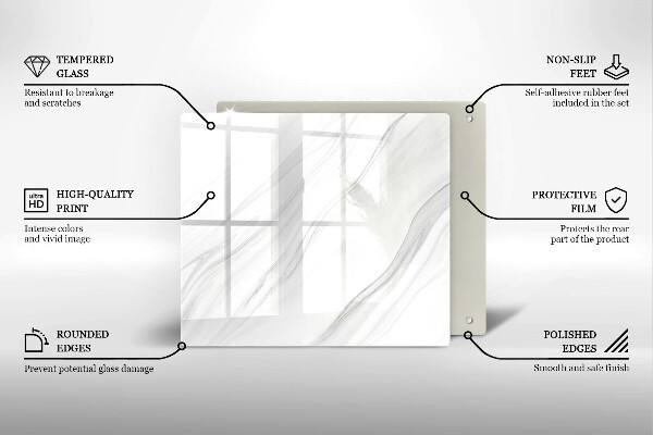 Ceranfeldabdeckung Zarter Marmor