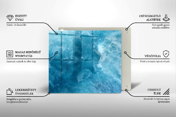 Herdplattenabdeckung Blaues Wasser
