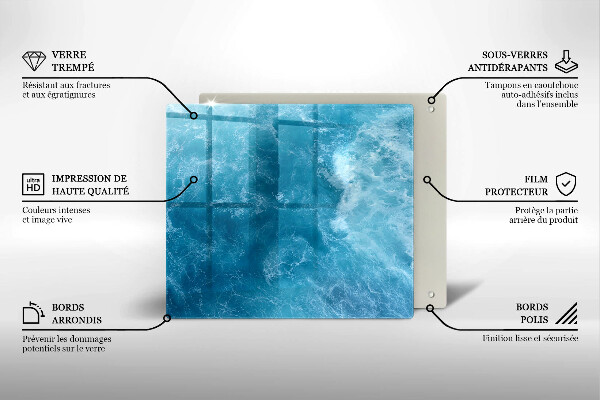 Herdplattenabdeckung Blaues Wasser