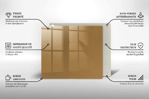 Ceranfeld schutz Beige Farbe