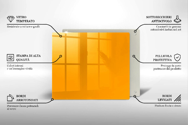 Ceranfeld schutz Dunkelgelbe Farbe
