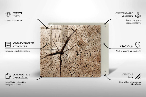 Herdplattenabdeckung Querschnitt eines Baumes