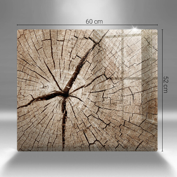 Herdplattenabdeckung Querschnitt eines Baumes