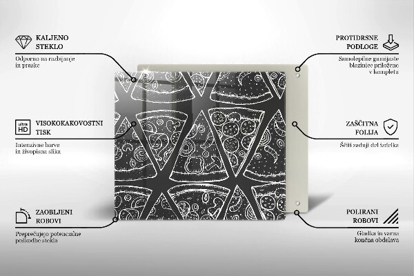 Herdplattenabdeckung Pizzaillustration