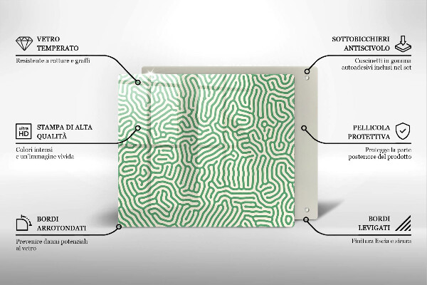 Herdplattenabdeckung Abstrakte Linien