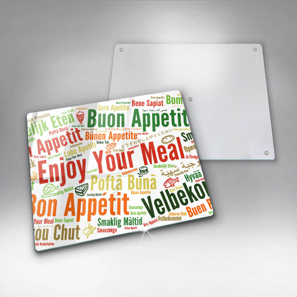 Herdplattenabdeckung Untertitel Guten Appetit Sprachen