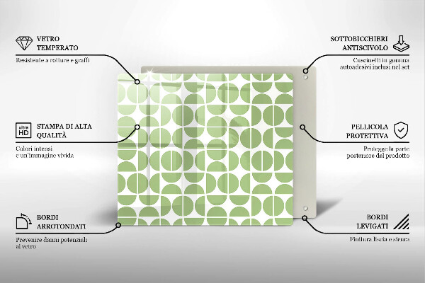 Herdplattenabdeckung Muster aus Boho-Formen