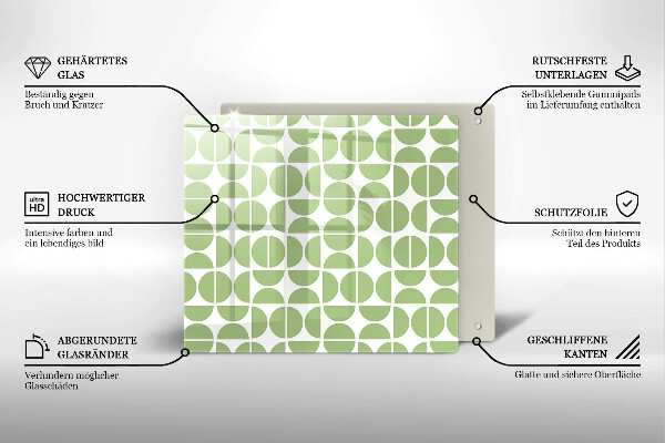 Herdplattenabdeckung Muster aus Boho-Formen