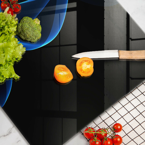 Herdplattenabdeckung Blaue Rauchlinien