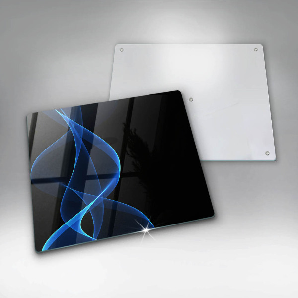 Herdplattenabdeckung Blaue Rauchlinien