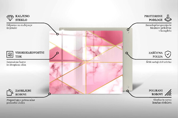 Herdplattenabdeckung Geometrischer Marmor