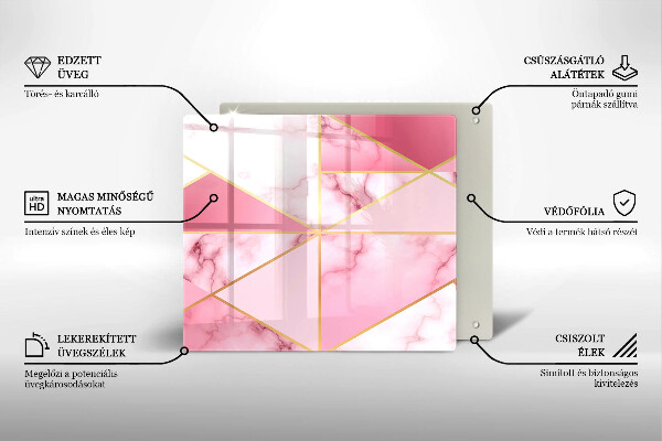 Herdplattenabdeckung Geometrischer Marmor
