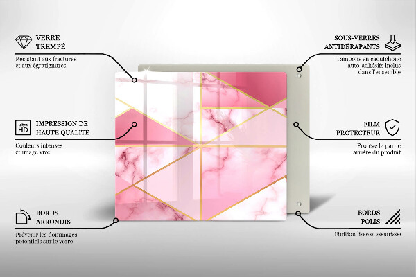 Herdplattenabdeckung Geometrischer Marmor