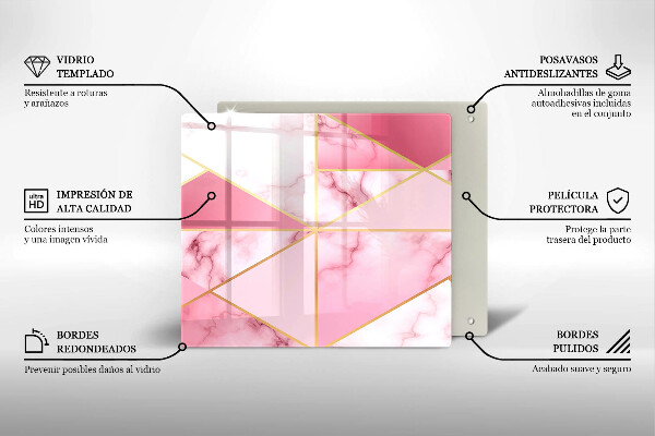 Herdplattenabdeckung Geometrischer Marmor