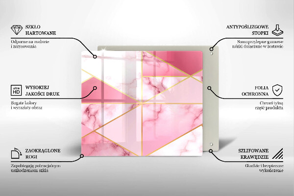 Herdplattenabdeckung Geometrischer Marmor