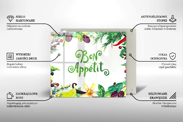 Ceranfeld schutz Inschrift Bon Appetit