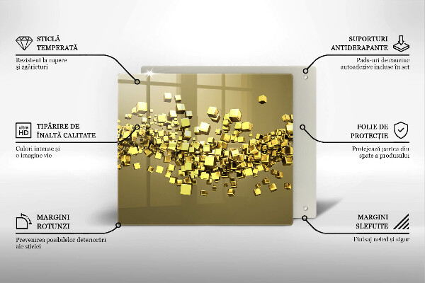Herdplattenabdeckung Abstrakte 3D-Geometrie