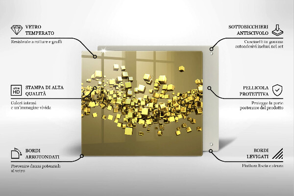 Herdplattenabdeckung Abstrakte 3D-Geometrie
