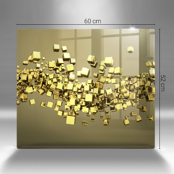Herdplattenabdeckung Abstrakte 3D-Geometrie