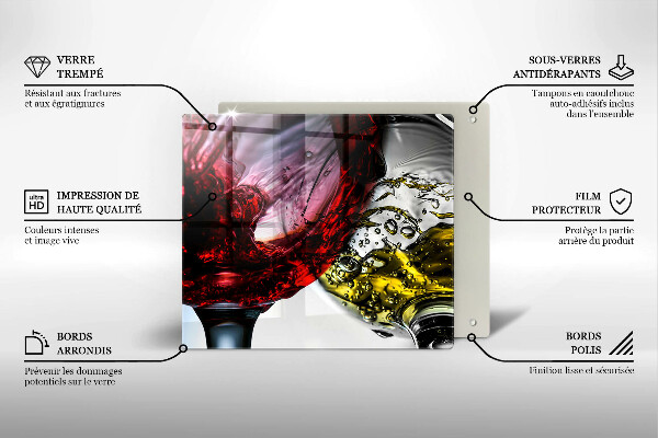 Ceranfeldabdeckung Gläser Wein