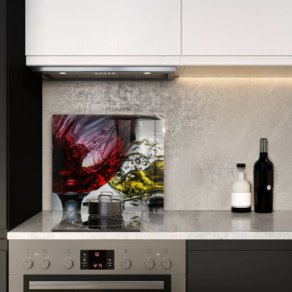 Ceranfeldabdeckung Gläser Wein