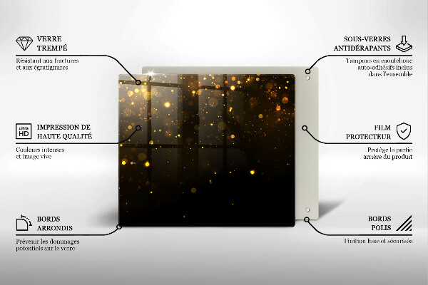 Ceranfeld schutz Goldglitter