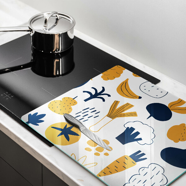 Herdplattenabdeckung Lebensmittelillustration