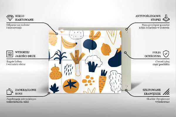 Herdplattenabdeckung Lebensmittelillustration