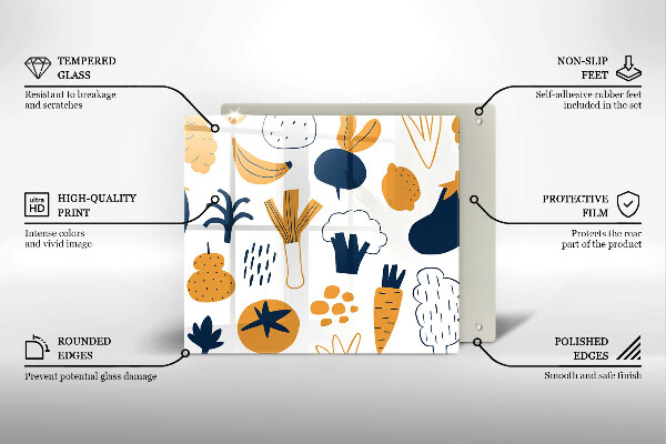 Herdplattenabdeckung Lebensmittelillustration