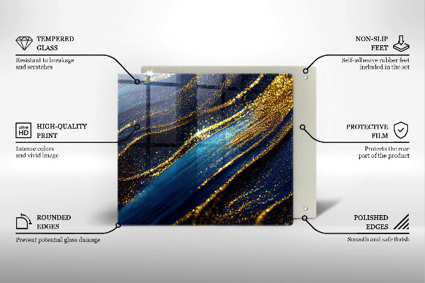 Ceranfeld schutz Marineblaue Abstraktion