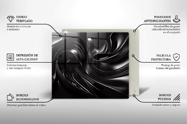Ceranfeld schutz Abstrakte schwarze Masse