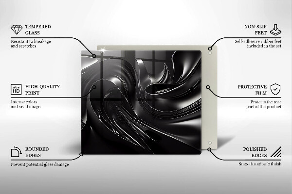 Ceranfeld schutz Abstrakte schwarze Masse