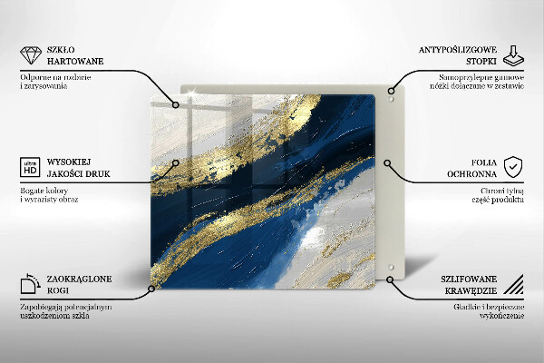 Ceranfeld schutz Textur mit Gold