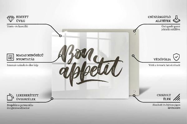 Ceranfeld schutz Inscription Bon Appetit